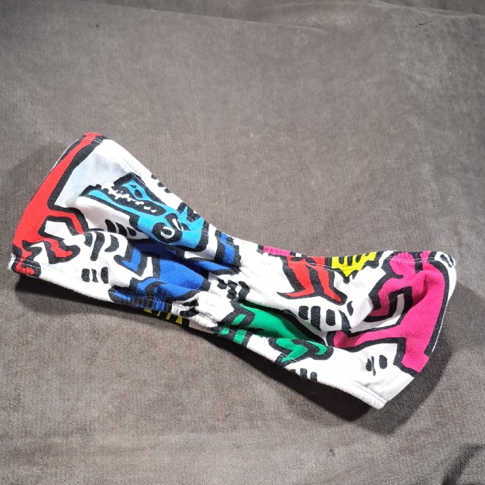 Forever 21 x Keith Haring Print White Multicolour Bandeau VG- L + Free Bonus